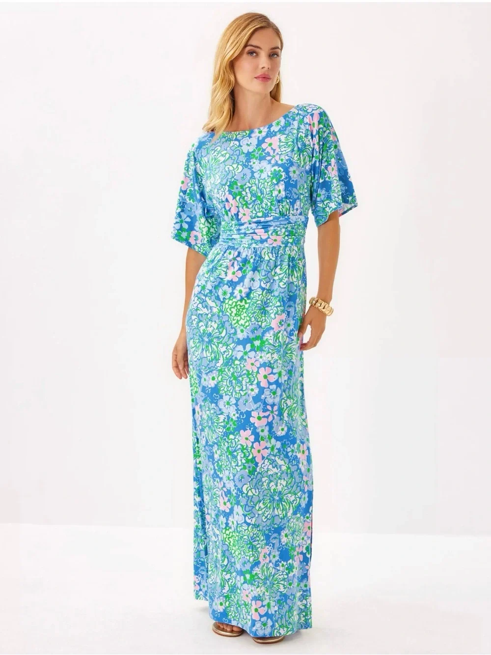 lilly pulitzer maxi dress xl Lilly Pulitzer NWT Wexlee Maxi Dress Evergreen Stir It Up Size 12